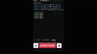 Booleans and comparision operators in javascript #shortsvideoyoutubechannel  #shorts #JS