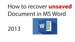 How to recover unsaved word document