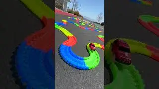 Can't believe what this toy track can do!!!  Galaxy flex track by World Tech Toys