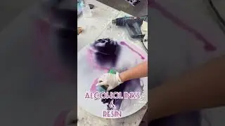 Alcohol inks and resin artwork 1Minute tutorial  ￼