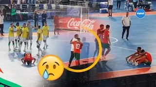 لحظة مؤثرة.. انهيار سفيان المسرار وبقية اللاعبين بالبكاء بعد الإقصاء أمام البرازيل 😢🇲🇦