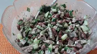 Салат по Вкусу как с Языком, чуть Язык не Проглотила + СОУС 