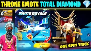 Ffwc Throne Emote Return 😍 | Emote Royale Spin 🔥 | Free Fire New Event | Throne Emote Total Diamond