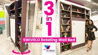 Swivelo Bed: 360° Rotating Wall Bed with Storage & Style #bed #shorts #interiormaata #interior
