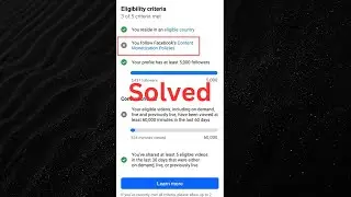 You follow Facebook Content Monetization policies solved. ফেইসবুক মনিটাইজেশন পলিসি ইস্যু রিমুভ