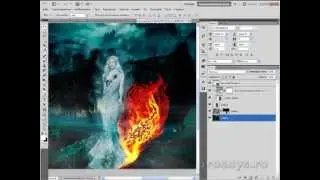 Как сделать девушку из дыма и кота из огня