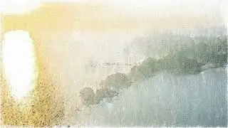 coast with islands and mountains - sketch style - MagicVideoArt