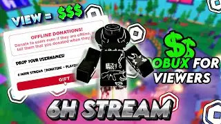 🔴💸LIVE 6 HOURS DONATING ROBUX (REAL)  ||💬 TTS ON! (GOAL:  @hhazem  )💸🔴 | #roblox #robux #plsdonate