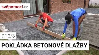Pokládka dlažby na terasu a chodníky kolem domu 2/3
