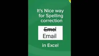 How to Correct Spelling mistakes in Excel| 