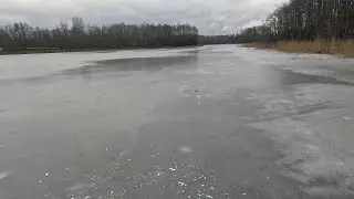 Зимняя рыбалка в Латгалии.