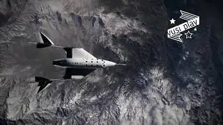 The spaceplane Virgin Galactic Richard Branson with a passenger on Board went up in the mesosphere