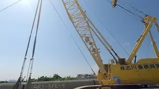 LIFTING 54 METERS PIPE WITHOUT SPREADER BEAM | 100 TONS CRANE 50 TONS LOAD