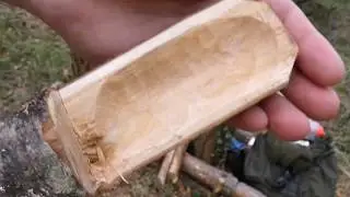 Bushcraft: How to carve a spoon in the forest (1/2)