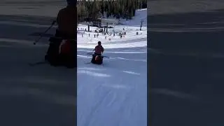 Skier and Snowboarder Coexisting