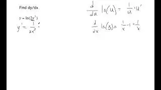 Derivative of ln2x^3
