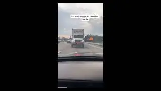 Scared my girl on the highway and she pee’d all over my Seats 😂 