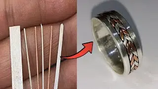 copper silver wire into a ring / learn how to make this / jewellery making / gold Smith Luke