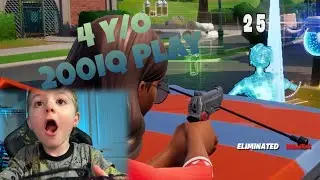4 Year Old 200IQ FORTNITE Play!