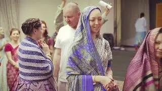 Holy name festival in Kemerovo Russia 2019. Lord Krishna