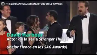 Los actores de Stranger Things contra Donald Trump en los SAG Awards