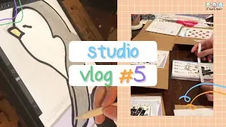 Studio Vlog 5 | Etsy Shop Update New Releases, Sticker Designing, Packing Orders, Packaging Supplies