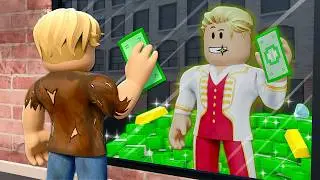 A DOLLAR Made Him a TRILLIONAIRE! (Roblox Movie)