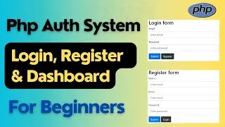 PHP Auth System Tutorial: Building Login, Register, and Dashboard Pages with OOP for Beginners|HINDI