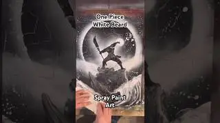 One Piece Spray Paint Art - White Beard #spraypaintart #onepiece #anime #shorts #asmr