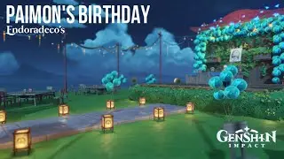 Paimon's birthday 🍰 | Genshin Serenitea Pot Design