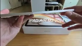 unboxing Apple ipad air m2 2024  | starlight | magic keyboard