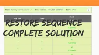 Restore Sequence Codechef November challenge