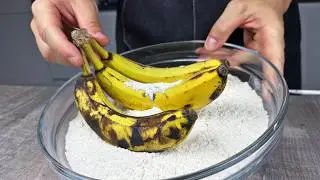 🍌Werfen Sie verdorbene Bananen nicht weg❗️600 g Mehl hinzufügen und im Ofen backen! Gott, wie lecker