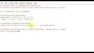 python demonstrate working convert key- values list to flat dictionary