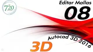 Autocad 3d 2016 - Editar Mallas - Tutorial Básico 08 - En Español
