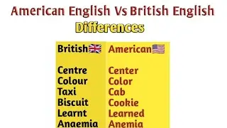 British English Vs American English || American Vs British Words || American Vs British English