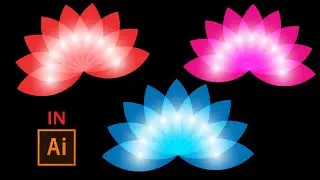 Lotus design in illustrator // Graphics design in Illustrator