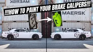How to Paint Brake Calipers Dodge Challenger / Neon Yellow Green / FOLIATEC.com Bremssattellack Neon