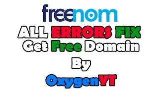 How To Get A Free Domain From Freenom.com/ All Freenom Errors Fix | Oxygen Tuts [2021]