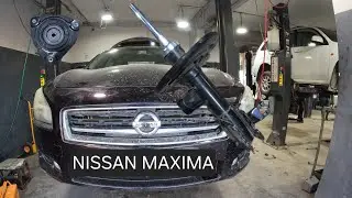 substituição do amortecedor e do suporte do suporte .... nissan maxima 2009-2014