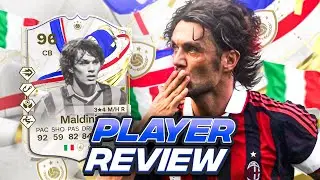96 GREATS OF THE GAME ICON MALDINI SBC PLAYER REVIEW | FC 24 Ultimate Team