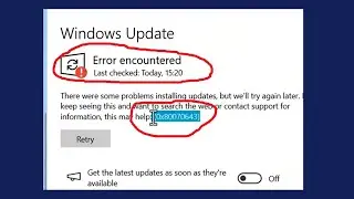 Fix Error encountered 0x80070643 in Windows 10 / 11 Update | How To Fix windows update Failed error