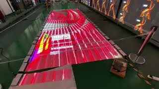 P6LED crystal film screen 1200*240mm test site