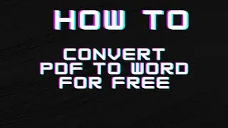How to convert pdf to word ! no software need