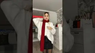 Образ с красным шарфом ❤️ 