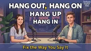 How Native Speakers Use Hang Out, hang On, Hang In & Hang Up in daily life | English Podcast