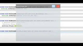 JFrame Customize Title Bar with Minimize and Close Buttons -  NetBeans