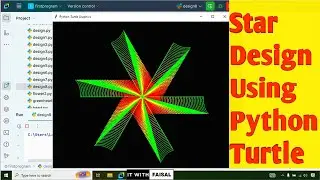Beautiful Star Design Using Python Turtle Graphics | Easy Python Drawing Art For Beginners