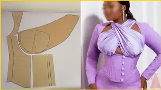 How to draft a CRISS-CROSS CORSET blouse pattern @Stitchadress