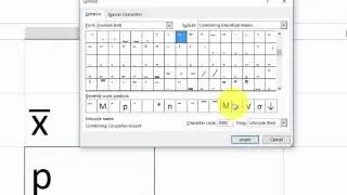 How to type x-bar & p-hat in Excel, Word for Statistics (Windows/Mac)
